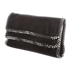 Stella McCartney Shaggy Falabella Dbl Flap Clutch